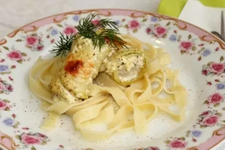 Рулетики из баклажан и кабачков фаршированные мясом: шаг 13
