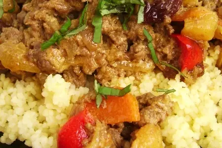 Апельсиновый  кус-кус  с бараниной в пряном соусе: шаг 4
