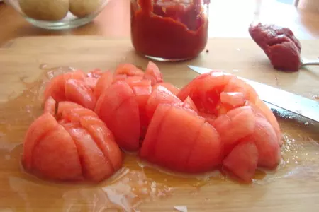 Томатный суп с фасолью на курином бульоне: шаг 3