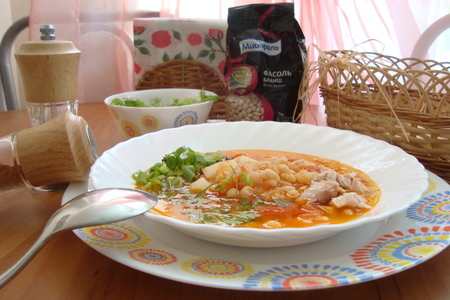 Томатный суп с фасолью на курином бульоне: шаг 9