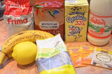 Ванильный пломбир с бананом: шаг 2