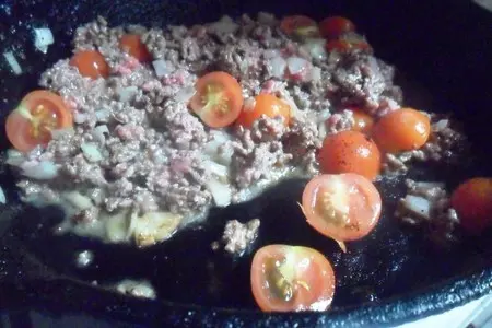 Паста с мясным фаршем и грибами: шаг 3
