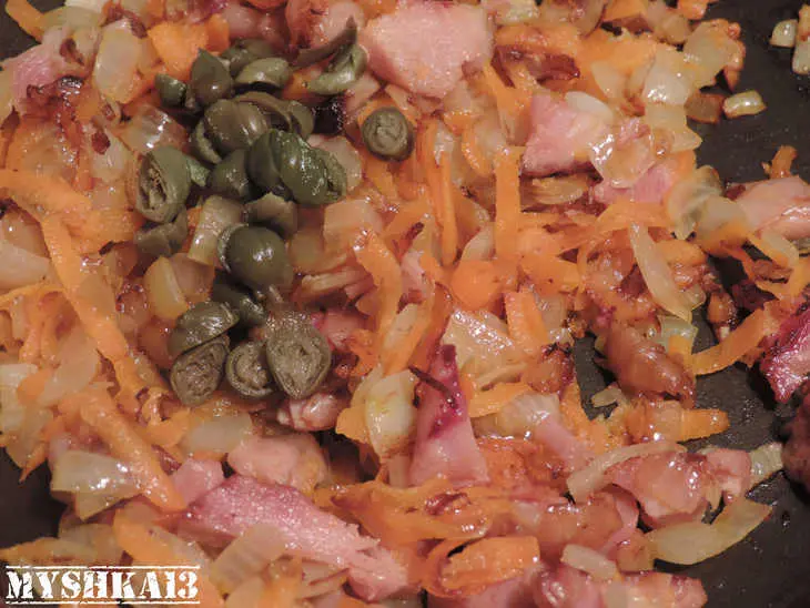 Чечевичная похлебка с копченым цыпленком и каперсами: шаг 5