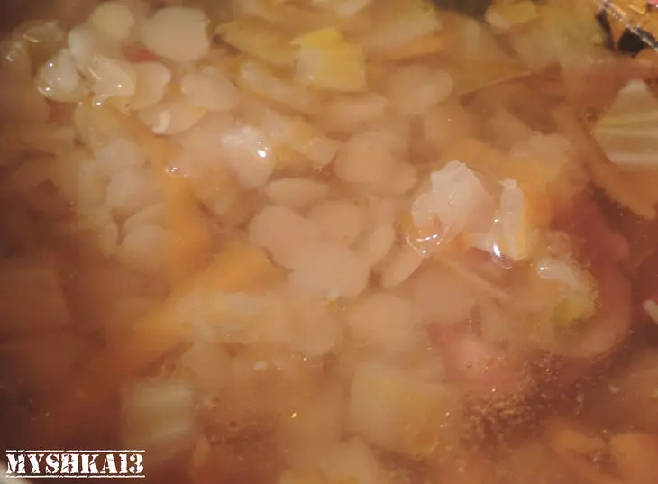 Чечевичная похлебка с копченым цыпленком и каперсами: шаг 7