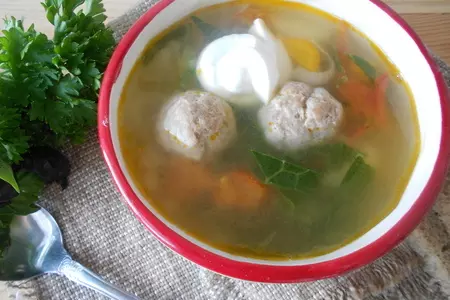 Чечевичный суп с овощами и мясными шариками: шаг 9