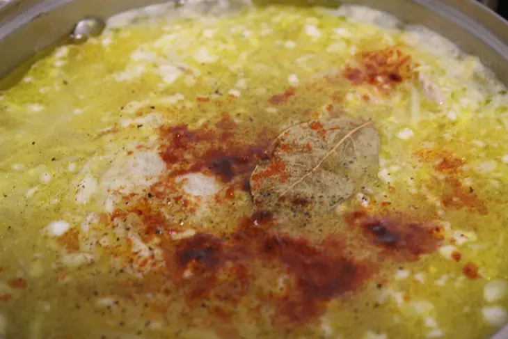 Мясной суп с пшеном, кольраби и кабачком: шаг 12