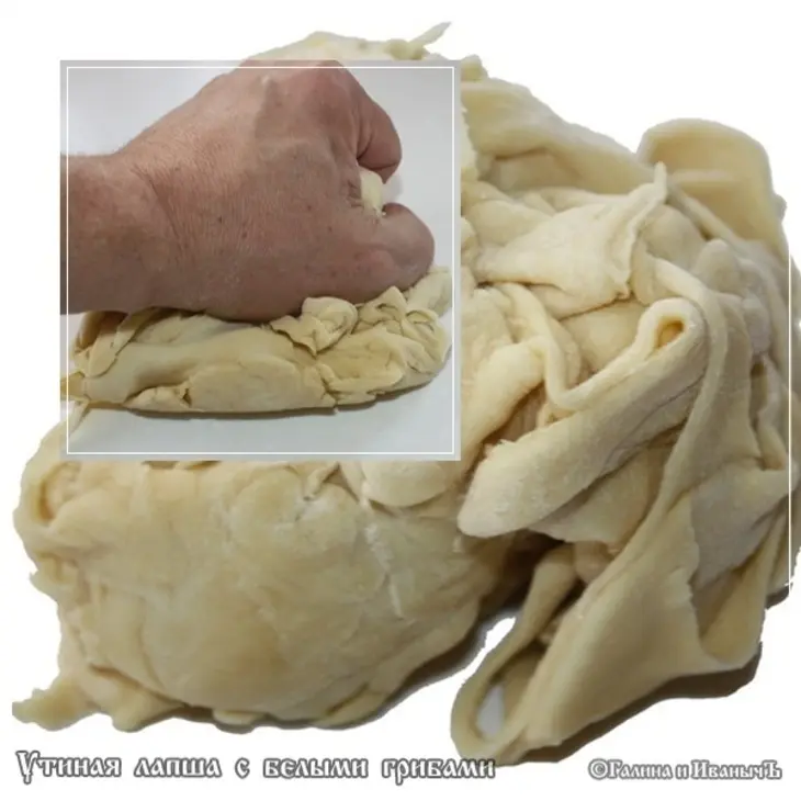 Суп утиный с домашней лапшой и белыми грибами: шаг 2