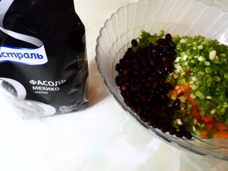 Салат с фасолью и свиным сердцем: шаг 4