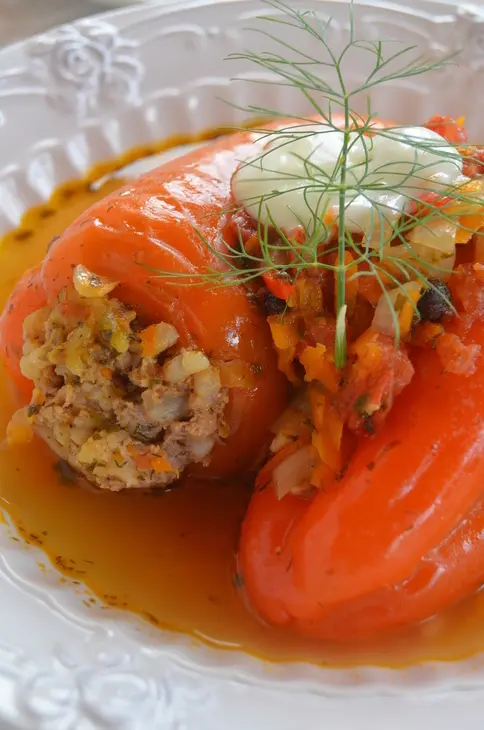 Перец фаршированный бараниной и рисом: шаг 9