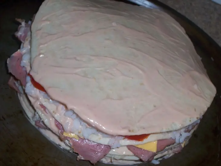 Закусочный пирог из лаваша.: шаг 5
