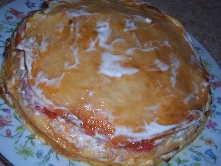 Закусочный пирог из лаваша.: шаг 6