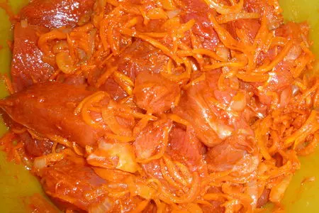Мясо с картофелем в маринаде: шаг 3