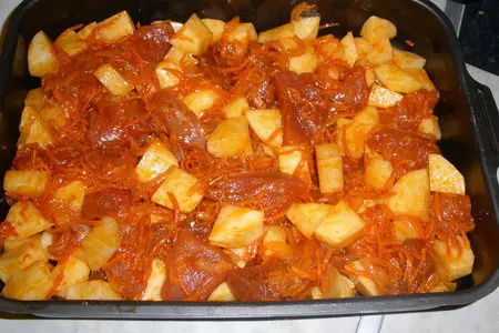 Мясо с картофелем в маринаде: шаг 5