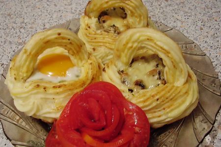 Яйца в картофельном гнезде: шаг 5