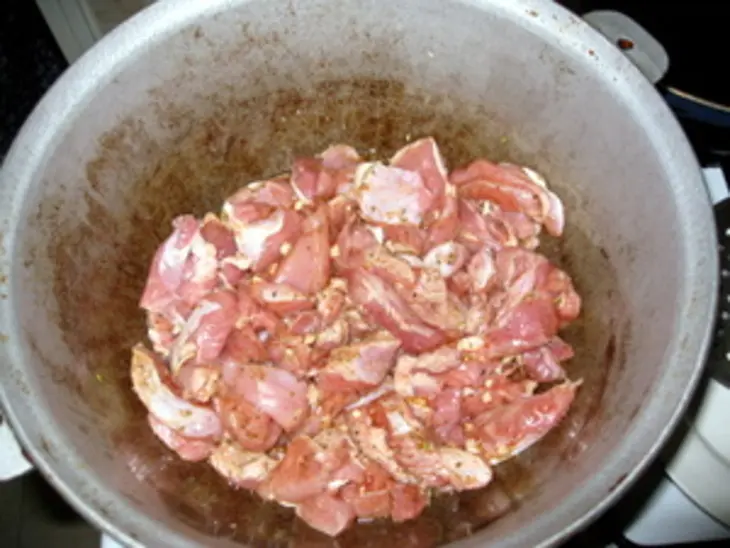 Мясо индейки с болгарским перцем: шаг 1
