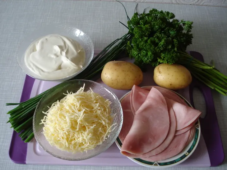 Фаршированный картофель "лодочки": шаг 1