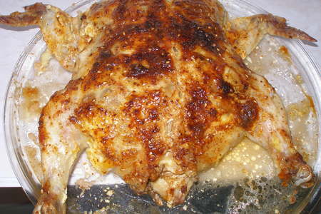 Курица фаршированная грибочками и сыром (без костей)вариант: шаг 6