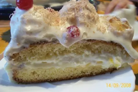 Персиковый торт с профитрольками: шаг 7