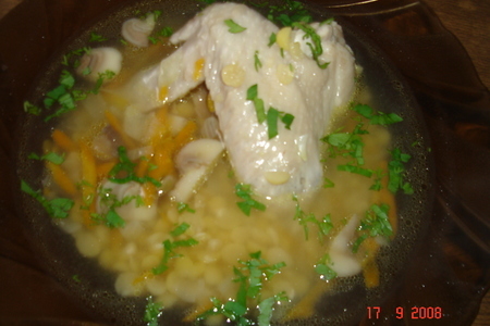 Гороховый суп с куринными крылышками: шаг 8