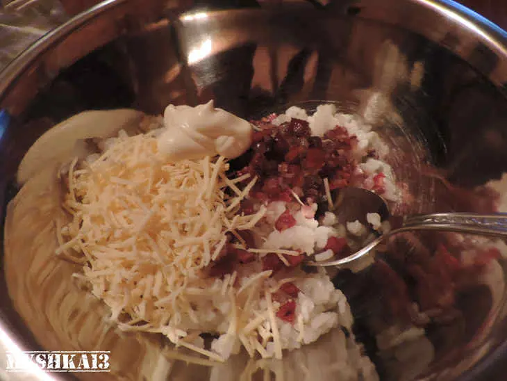 Кабачковые корзиночки с сыром, рисом и чорисо: шаг 4