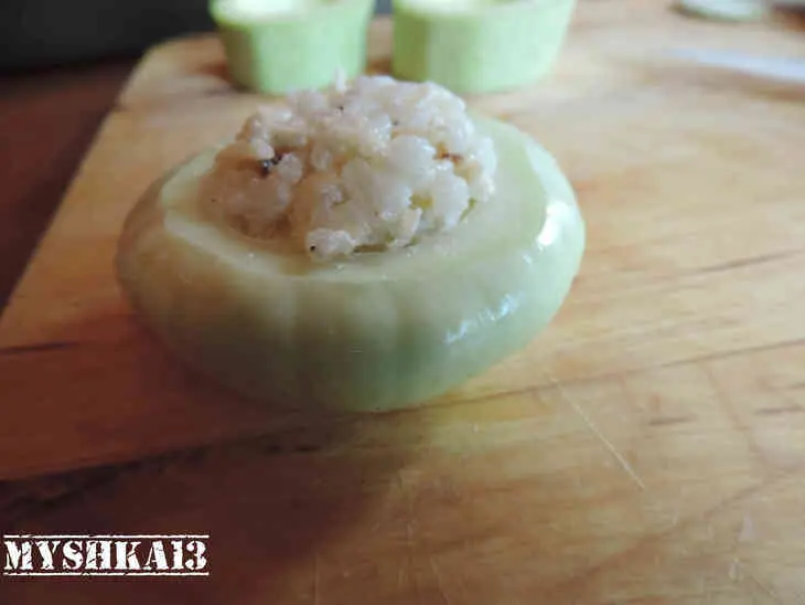 Кабачковые корзиночки с сыром, рисом и чорисо: шаг 7