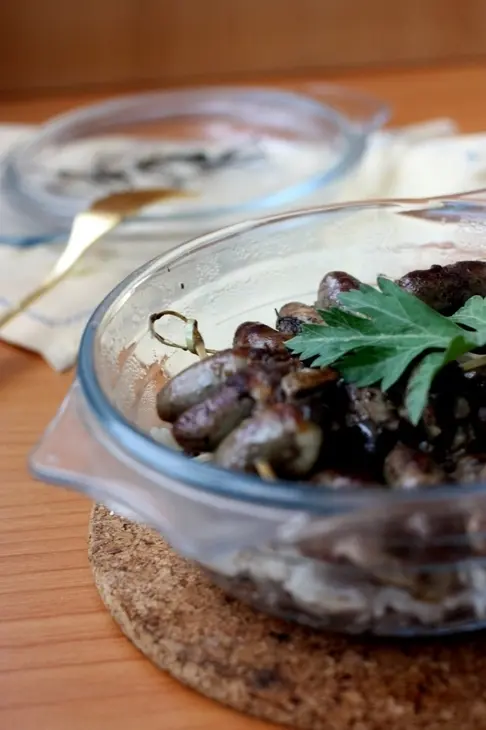 Рис с "копчёными" куриными сердечками: шаг 6
