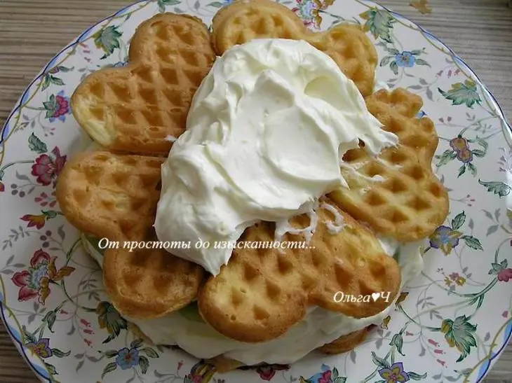 Вафельный торт с маскарпоне: шаг 4