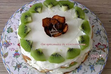 Вафельный торт с маскарпоне: шаг 5
