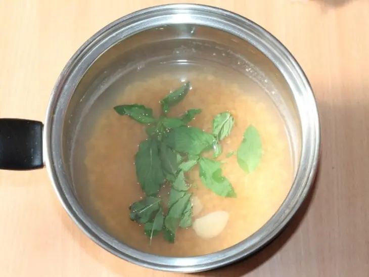 Теплый салат с мятой и чечевицей: шаг 3
