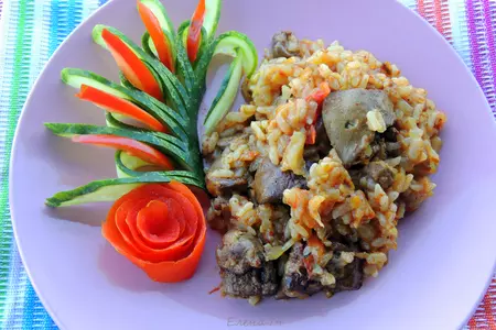 Рис с печенью и овощами: шаг 6