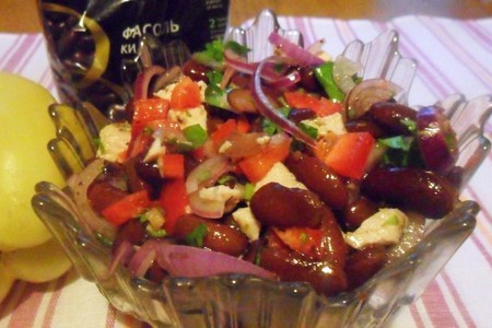 Салат с индейкой, фасолью и болгарским перцем: шаг 6
