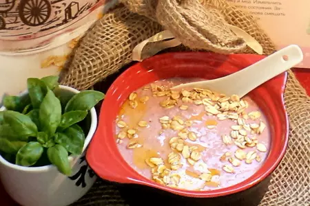 Смузи "на завтрак!" с овсяными хлопьями, медом и ягодами: шаг 4