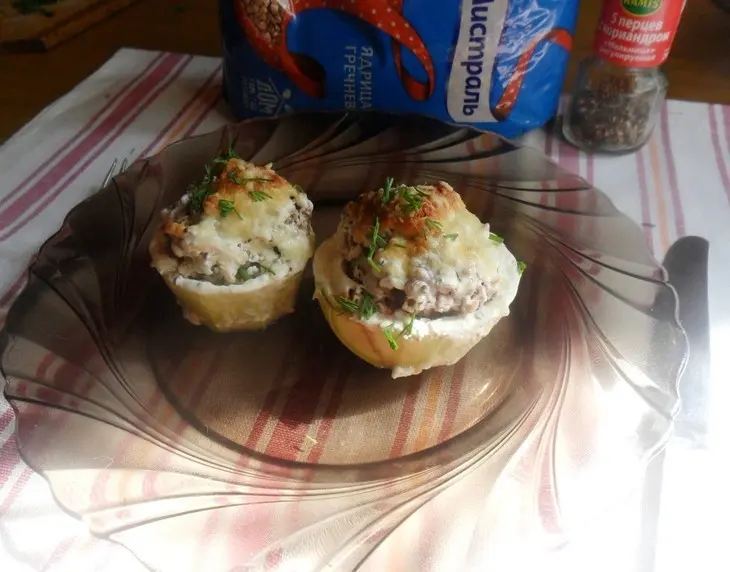 Кабачки с гречкой и фаршем: шаг 5
