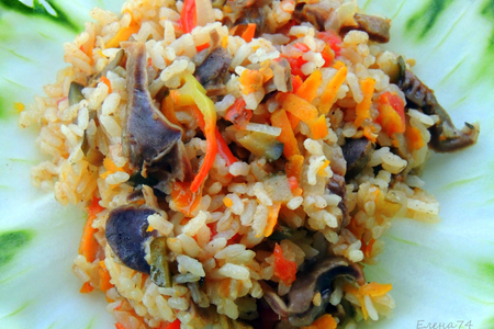 Рис с желудочками и овощами: шаг 7