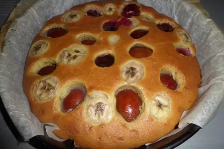 Пирог со сливами и бананом: шаг 5