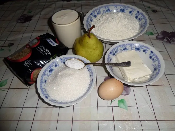 Пирог с чечевицей и грушей: шаг 1
