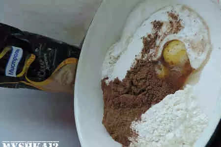 Шоколадный торт с орехами в карамели «мечта сластёны»: шаг 1
