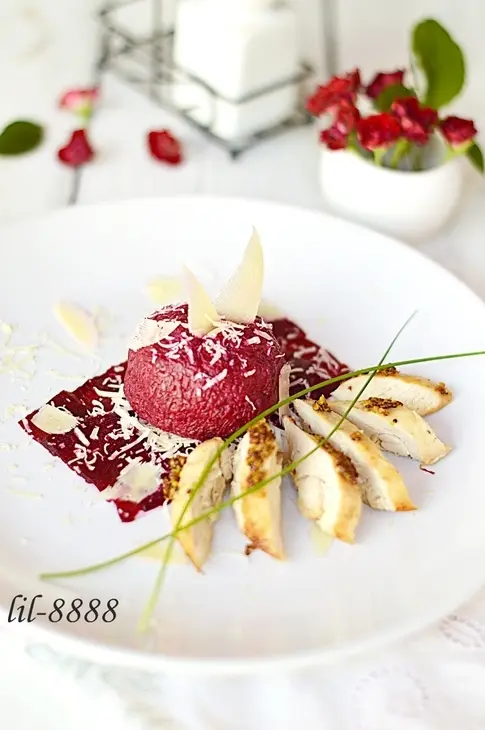 Салат из свеклы с козьим сыром и курицей: шаг 4