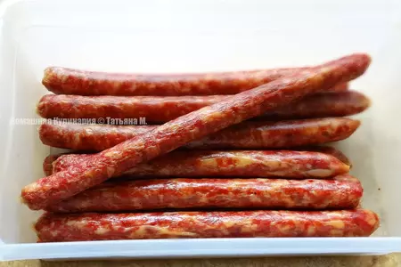 Колбаски копченые рыбацкие: шаг 3