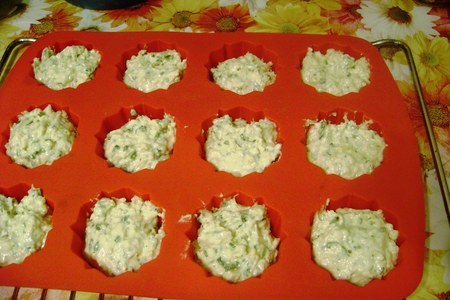 Закусочные сырные маффины с зеленым луком: шаг 3