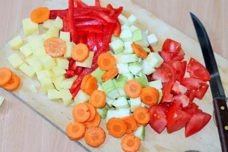 Треска c тушеными овощами: шаг 3
