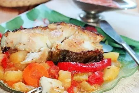Треска c тушеными овощами: шаг 7
