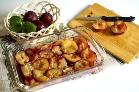 Сливовый пирог с безе ( тест-драйв): шаг 3