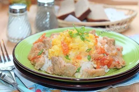 Маринованная свинина с рисом и овощами: шаг 8