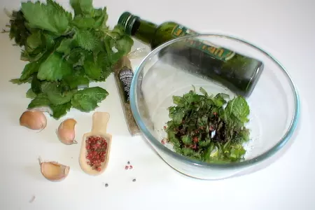 Баранина в мятном маринаде запечённая с овощами: шаг 1