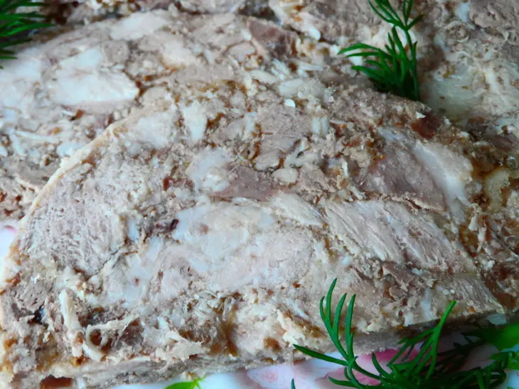 Мясная закуска (ветчина) с куриными потрошками: шаг 7