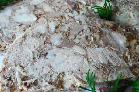 Мясная закуска (ветчина) с куриными потрошками: шаг 7