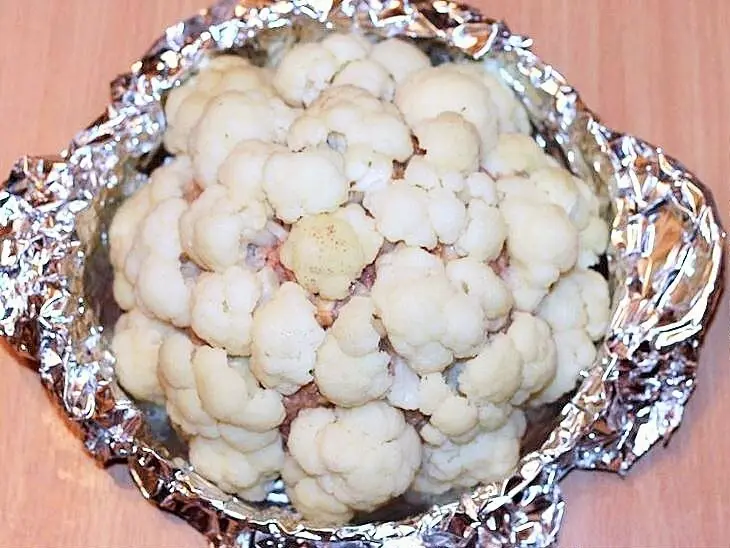 Мясной торт с цветной капустой: шаг 6
