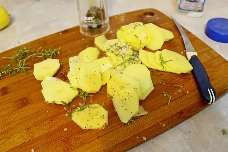 Карп с овощами: шаг 2