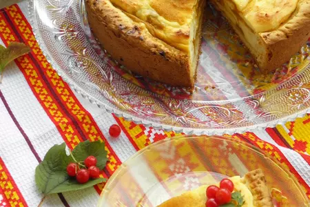 Пирог с творожно-тыквенной  начинкой: шаг 11